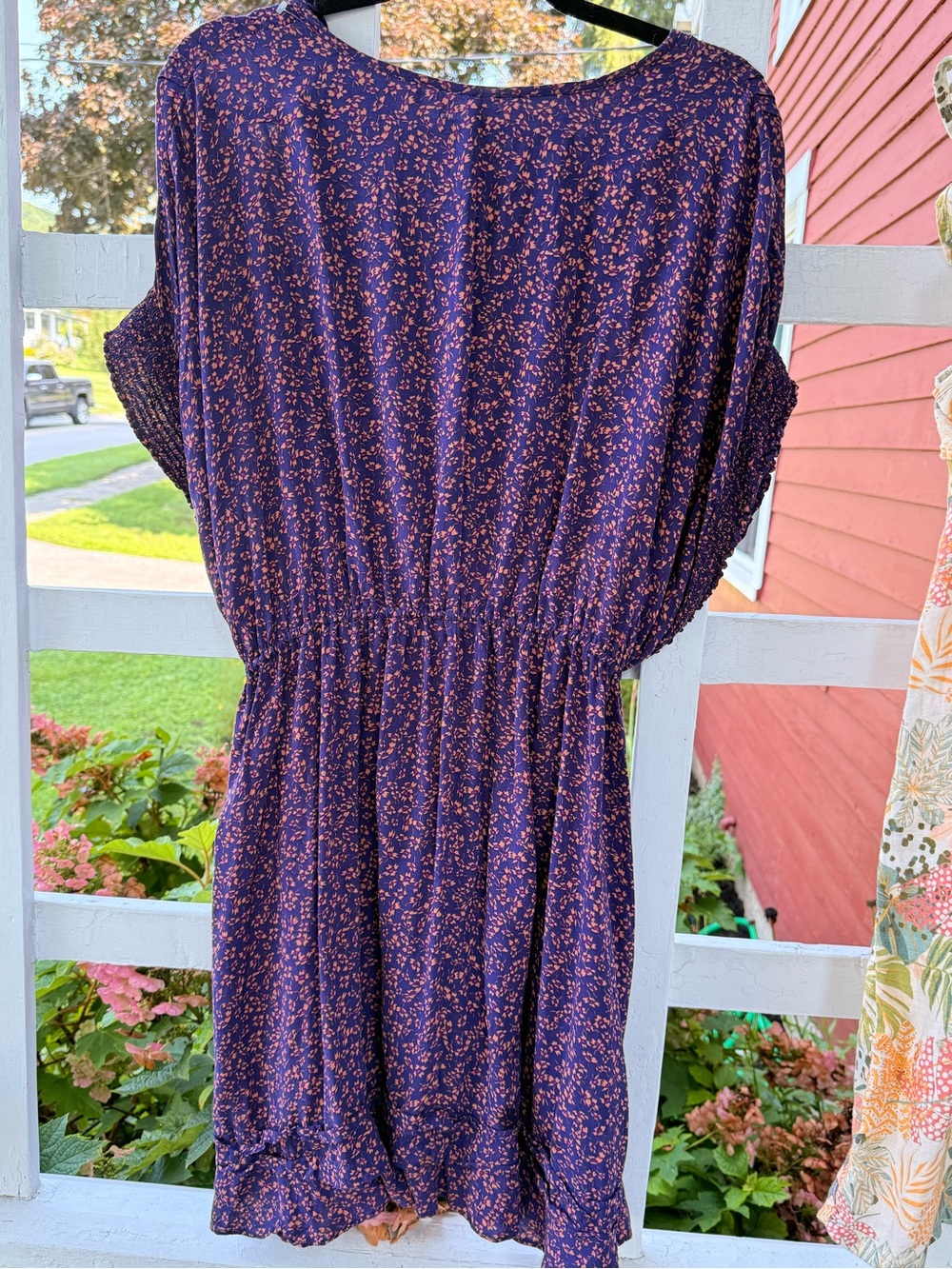 Free People Purple Floral Button-Front Midi Dress - Picture 6 of 6